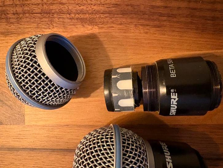3 x Shure Beta 58A koppen, Muziek en Instrumenten, Microfoons, Zo goed als nieuw, Zangmicrofoon, Ophalen of Verzenden