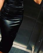 Luxe Lange Stijlvolle Leren Jurk maat M, Verzenden, Zo goed als nieuw, Zwart, Onder de knie