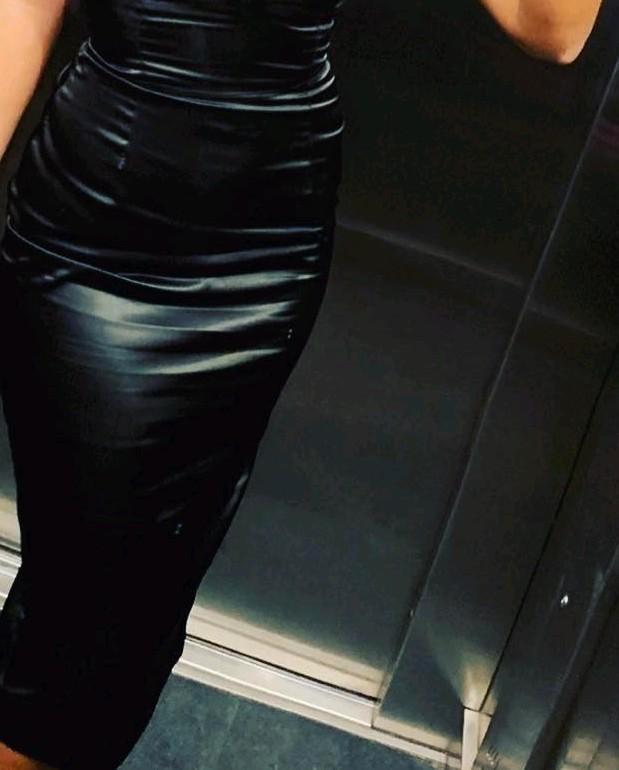 Luxe Lange Stijlvolle Leren Jurk maat M, Kleding | Dames, Jurken, Zo goed als nieuw, Zwart, Onder de knie, Verzenden