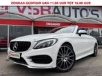 Mercedes-benz C-KLASSE C 180 AUT. CABRIO AMG-PAKKET NAVI HAL, Automaat, Gebruikt, Huisgarantie, Wit