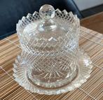 Kristallen potje met deksel en schoteltje, Ophalen of Verzenden