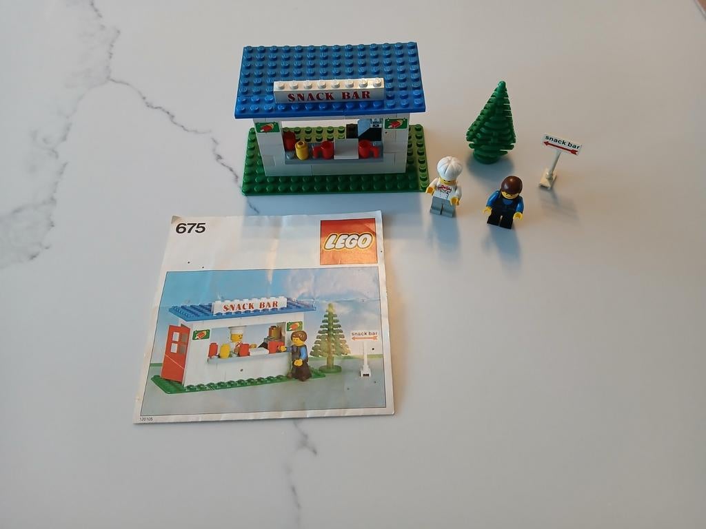 Lego 675 Snack Bar - Vintage Compleet met Boekje, Kinderen en Baby's, Speelgoed | Duplo en Lego, Ophalen of Verzenden, Gebruikt