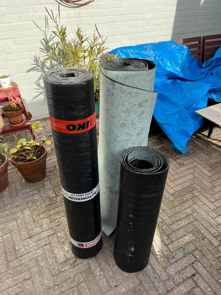 Restpartij Iko dakbedekking, Doe-het-zelf en Verbouw, Dakpannen en Dakbedekking, Nieuw, Dakleer, Overige materialen, Zwart, 15 m² of meer