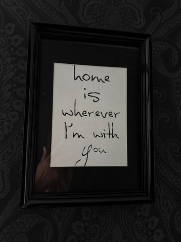 Inspirerende Tekening - Home is Wherever I'm With You beschikbaar voor biedingen