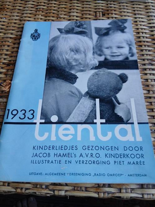 Tiental Kinderliedjes 1933 - Jacob Hamel, Boeken, Kinderboeken | Jeugd | onder 10 jaar, Gelezen, Non-fictie, Ophalen of Verzenden