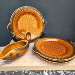 4 vintage Sarreguemines faience Frankrijk borden en sauskom, Antiek en Kunst, Ophalen of Verzenden