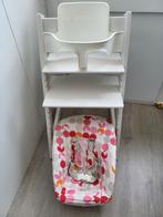 Stokke Tripp Trapp kinderstoel wit complete set als nieuw!, Kinderen en Baby's, Kinderstoelen, Ophalen of Verzenden, Zo goed als nieuw
