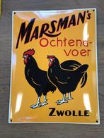 Marsmans emaille reclamebord, Ophalen of Verzenden, Zo goed als nieuw, Reclamebord