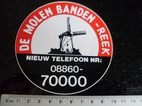 sticker de molen banden reek logo autobanden tyres tires, Verzamelen, Stickers, Zo goed als nieuw, Bedrijf of Vereniging, Verzenden