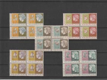 Nederland 1953, NVPH 612 t/m 616, blokken van 4, postfris. beschikbaar voor biedingen
