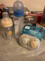 2 baby flesjes en 2 spenen nieuw en 19 luiers maat 1, Ophalen of Verzenden, Zo goed als nieuw, Overige typen