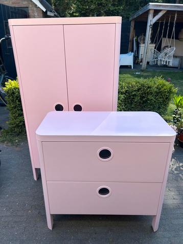 Ikea kledingkast + ladekast meisje roze beschikbaar voor biedingen