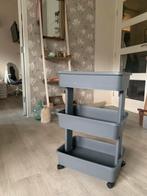 Grijze Trolley op wieltjes - 3 Etages - Handig!, Huis en Inrichting, Kasten | Stellingkasten, Ophalen, Zo goed als nieuw