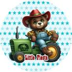 LF9098 ouwel tractor 20x4,7cm eetbare cupcake rondjes vers, Hobby en Vrije tijd, Taarten en Cupcakes maken, Ophalen of Verzenden