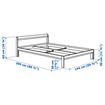 Ikea Bedframe 140 x 200 cm  - alleen afhalen op 21/22 dec - afbeelding 4