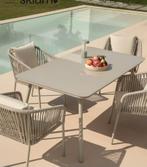 Rechthoekige tuintafel - khaki groen - 160x90 cm, Tuin en Terras, Ophalen, Nieuw, Rechthoekig, Aluminium