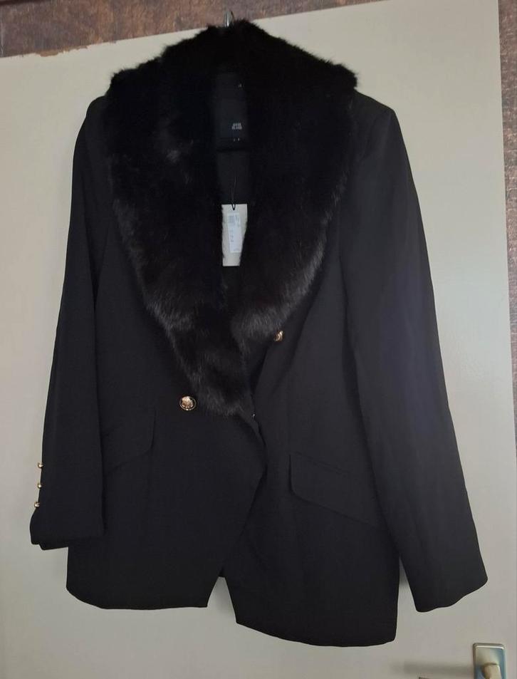 Nieuwe blazer River Island, met afneembare faux fur kraag, Kleding | Dames, Jasjes, Kostuums en Pakken, Nieuw, Jasje, Maat 42/44 (L)