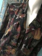 Vintage originele jaren 80 jurk bruin gebloemd maat 40, Maat 38/40 (M), Bruin, Verzenden, Vintage