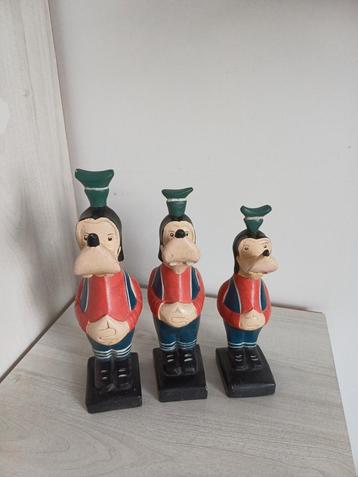 Goofy Houten Beeldjes - Disney Collectors Item beschikbaar voor biedingen