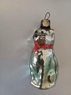 Oude kerstbal van glas poes/kat, Diversen, Kerst, Ophalen of Verzenden, Zo goed als nieuw