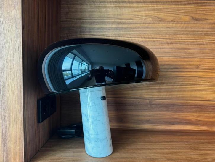 Flos Snoopy, Huis en Inrichting, Lampen | Tafellampen, Gebruikt, Minder dan 50 cm, Glas, Metaal, Overige materialen, Ophalen