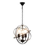 NIEUWE Hanglamp metaal rond 3xE27 zwart industrieel, Venlo, Nieuw, Ophalen of Verzenden, Info@habatrading.com