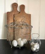 Brocante oude draad eiermand / eiermandje, Ophalen of Verzenden