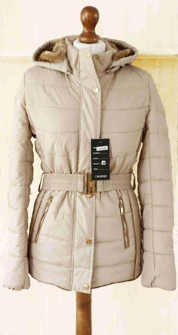Winterjas met afneembare capuchon, beige, Maat M (nieuw) beschikbaar voor biedingen