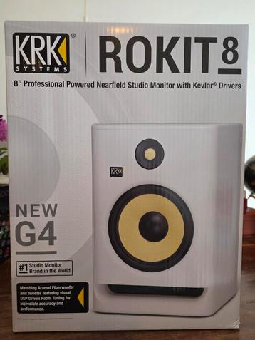 2 x KRK Rokit 8 G4 Studio Monitor (wit) beschikbaar voor biedingen