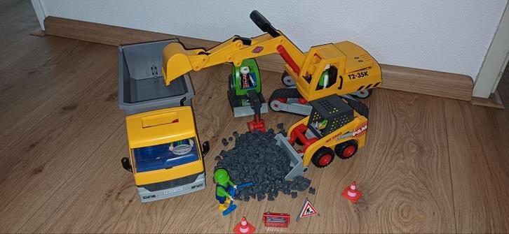 Playmobil Bouwplaats Set: Graafmachines & Kiepwagen, Kinderen en Baby's, Speelgoed | Overig, Gebruikt, Jongen of Meisje, Ophalen of Verzenden