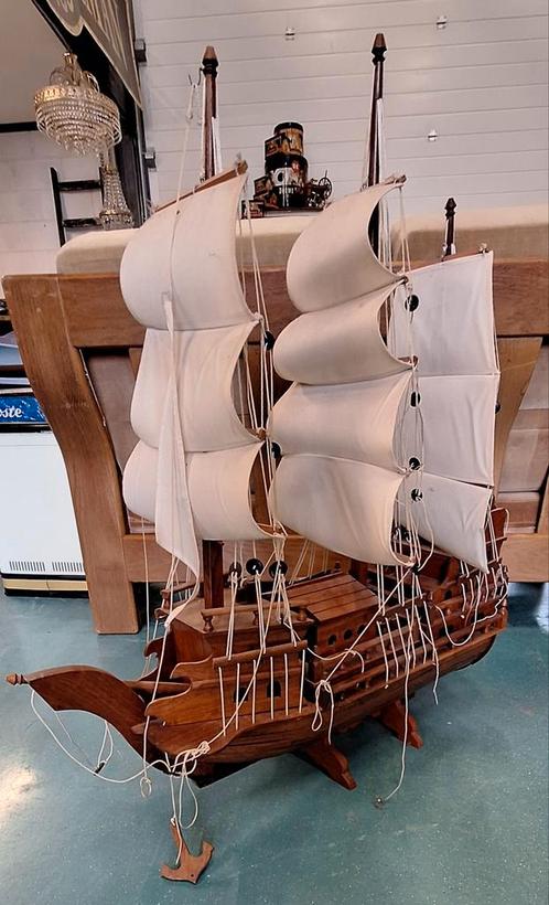 Mooi groot houten schip, zeilboot, zeilschip️⛵️, Hobby en Vrije tijd, Modelbouw | Boten en Schepen, Gebruikt, Overige merken, Ophalen