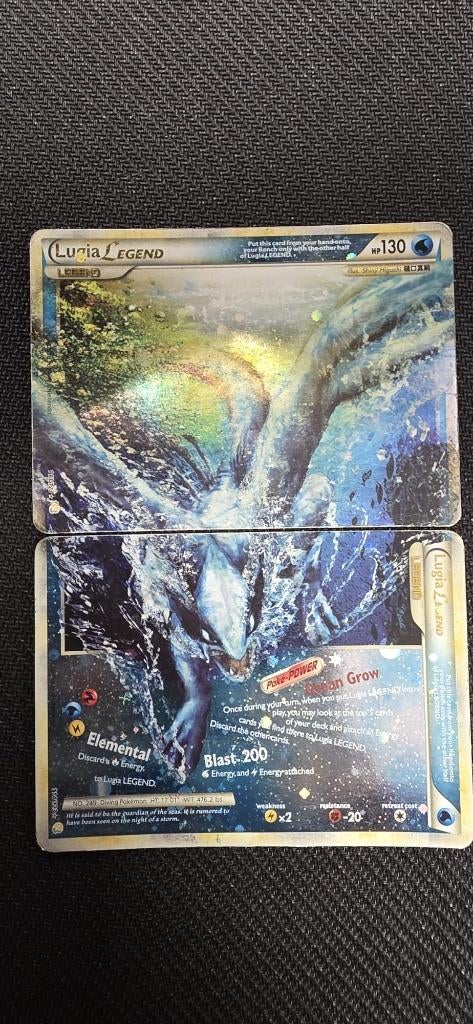 Pokémon Lugia Legend 113,114-123, Ophalen of Verzenden, Gebruikt, Losse kaart, Foil