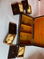 Antieke kaartspeldoos met Fiches, Ophalen of Verzenden