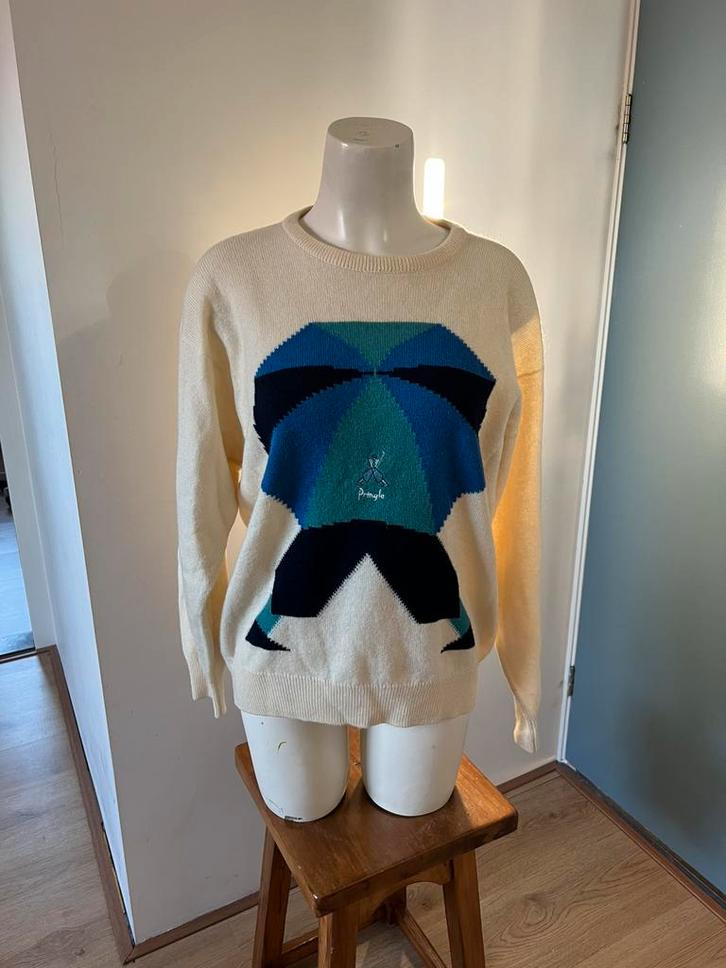 Pringle wol wollen vintage trui roomwit l unisex, Kleding | Dames, Truien en Vesten, Zo goed als nieuw, Maat 38/40 (M), Wit, Ophalen of Verzenden