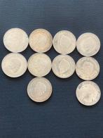 10 x 10 gulden zilver 1970/1973 (zilveren guldens), Ophalen of Verzenden, Zilver