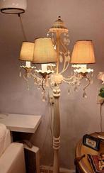 Brocante schemerlamp met 5 kapjes, Huis en Inrichting, Ophalen, Hout, Zo goed als nieuw, Vintage brocante