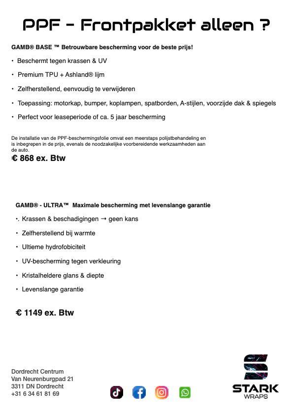Lakbeschermingsfolie PPF Wrap RamenTinten Reiningen, Auto diversen, Onderhoudsmiddelen, Ophalen