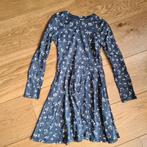 Blauwe jurk met bloemen van C&A maat 134-140., Ophalen of Verzenden, Gebruikt, Meisje, Jurk of Rok