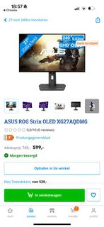 ASUS ROG Strix OLED XG27AQDMG - 27 inch 240Hz Monitor, Computers en Software, Monitoren, Gaming, In hoogte verstelbaar, Nieuw