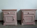 Nachtkastjes (2), eiken kastjes, Huis en Inrichting, Slaapkamer | Nachtkastjes, Ophalen, Minder dan 45 cm, 55 tot 70 cm