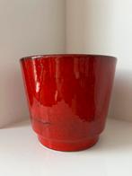 Felrode Scheurich West Germany bloempot, Tuin en Terras, Bloempotten, Rond, Ophalen of Verzenden, Zo goed als nieuw, Aardewerk