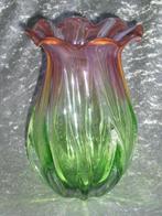 Murano Gewelfde Vaas Groen/Paars, Ophalen