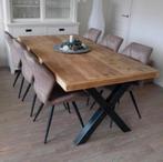 Steigerhout tafels met stalen X of U poten gratis levering, Vijf personen of meer, Rechthoekig, Nieuw, 200 cm of meer