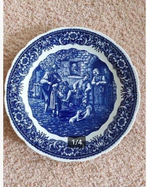 Groot aardewerken wandbord van Boch Belgium, Huis en Inrichting, Woonaccessoires | Wanddecoraties, Zo goed als nieuw, Ophalen of Verzenden
