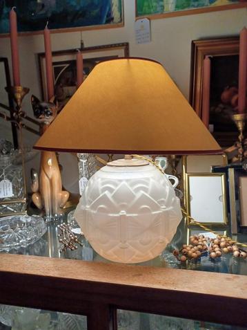 Schermerlamp antiek glas Art Nouveau Frankrijk