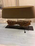 Lamp met hout en metalen voet, Minder dan 50 cm, Gebruikt, Hout, Ophalen