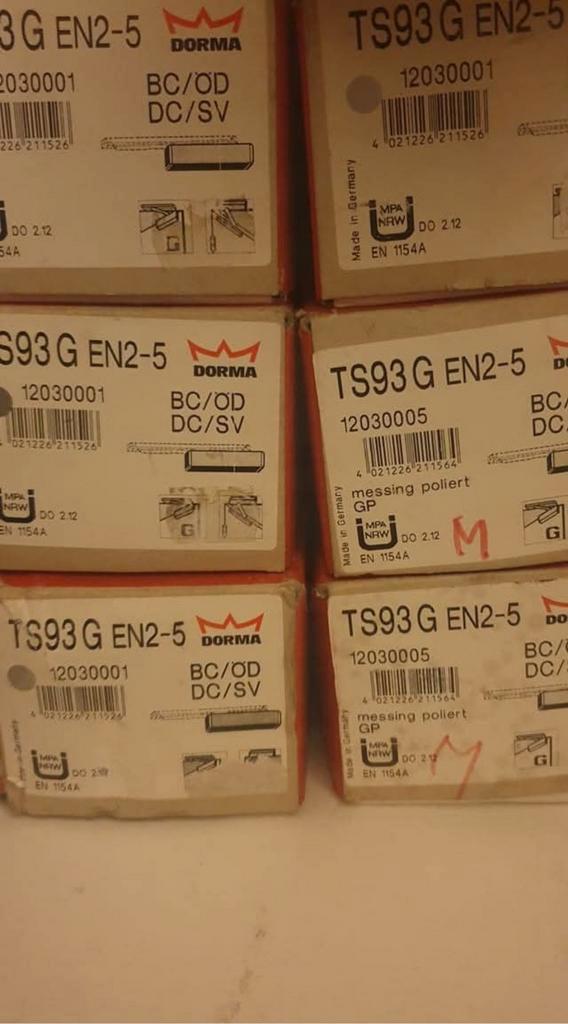 Dorma TS93 G EN2-5 Deurdranger, Doe-het-zelf en Verbouw, Hang- en Sluitwerk, Nieuw, Overige typen, Overige materialen, Ophalen