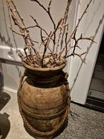 Grote Nepalese Pot met Touwdetails, Huis en Inrichting, Woonaccessoires | Vazen, Overige materialen, Gebruikt, Overige kleuren