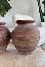Set van 2 prachtige terracotta potten, Antiek en Kunst, Antiek | Keramiek en Aardewerk, Ophalen of Verzenden