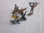 6 Vintage leger items o.a  Corgi geschut en Britains deetail, Ophalen of Verzenden